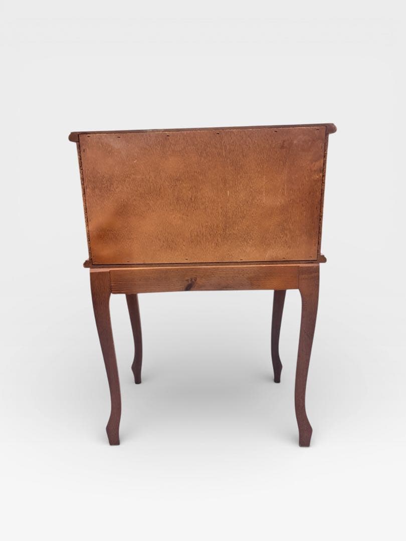 猫脚 クラシック調 サイドチェスト3段引き出し／ブラウン