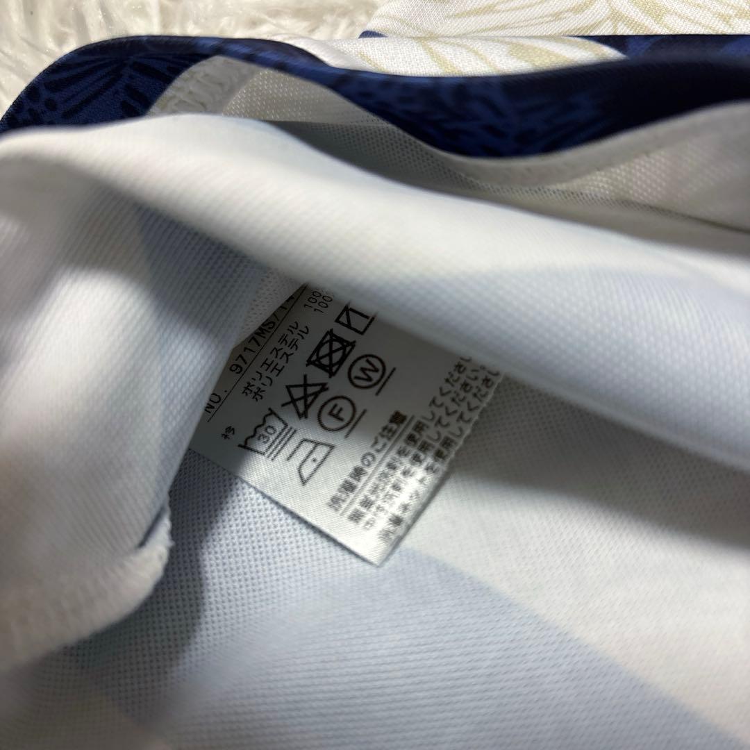 and per se ポロシャツ ボーダー ボタニカル 襟付き ゴルフウェア