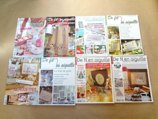 フランス クロスステッチ雑誌 De fil en aiguille 11冊セット