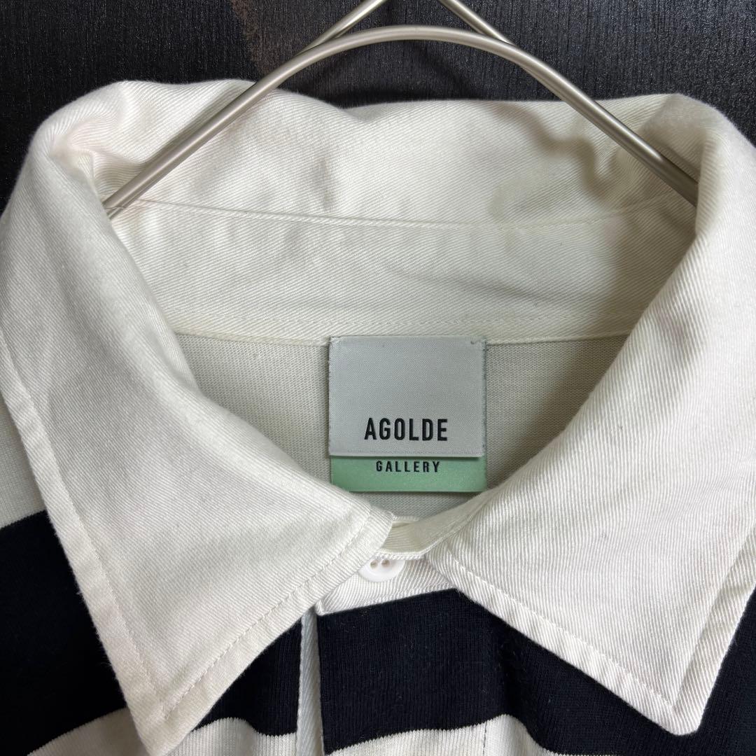 RSVP Gallery ラガーシャツ ホワイト×ブラック Lサイズ