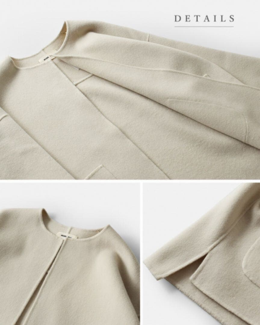 evam eva エヴァムエヴァ ウール リバーショート コート　サイズ2