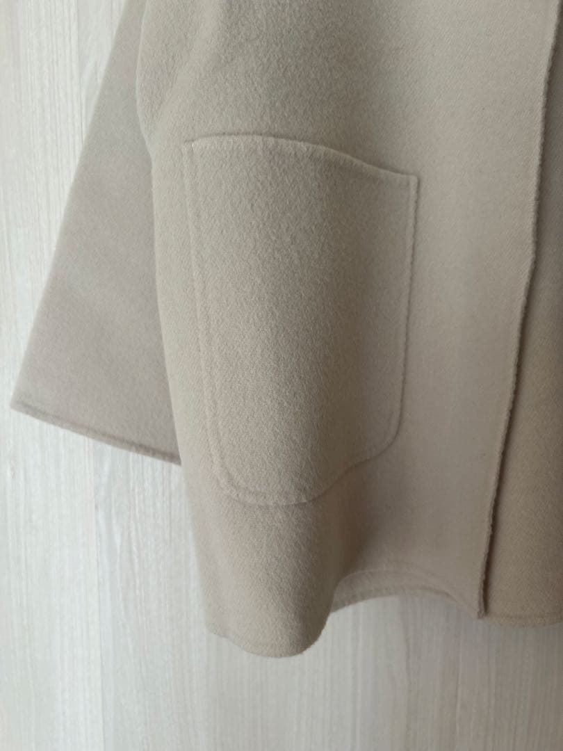 evam eva エヴァムエヴァ ウール リバーショート コート　サイズ2