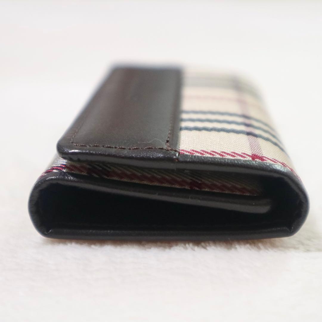 新品同様★バーバリー 5連キーケース ノバチェック ダークブラウン ユニセックス