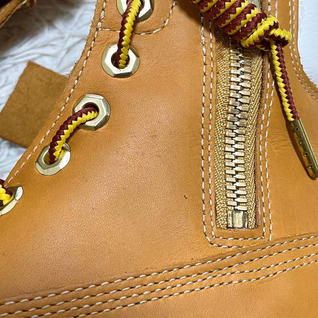 【美品】Timberland x STUSSY レザー6インチジップブーツ