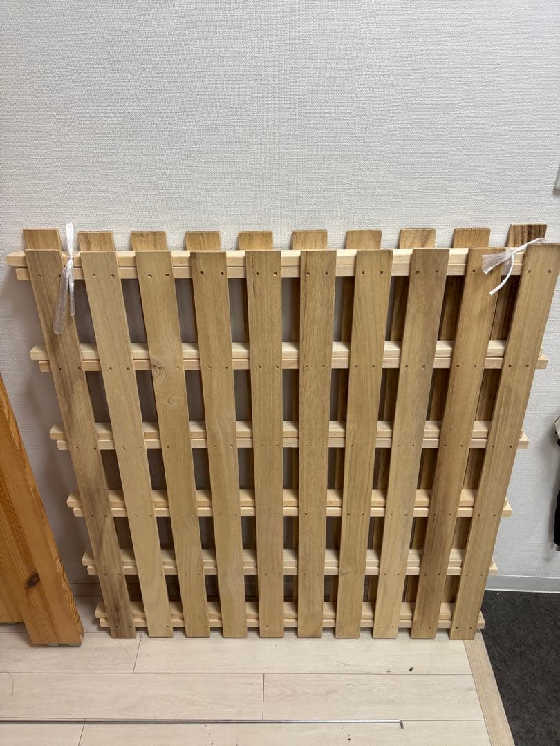 【引取限定】無印良品 シングルベッド パイン材②