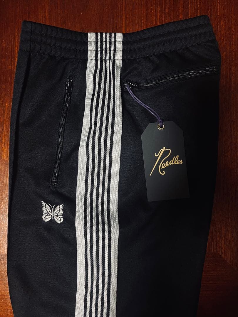 Needles ニードルス トラックパンツ ブラック ホワイト S