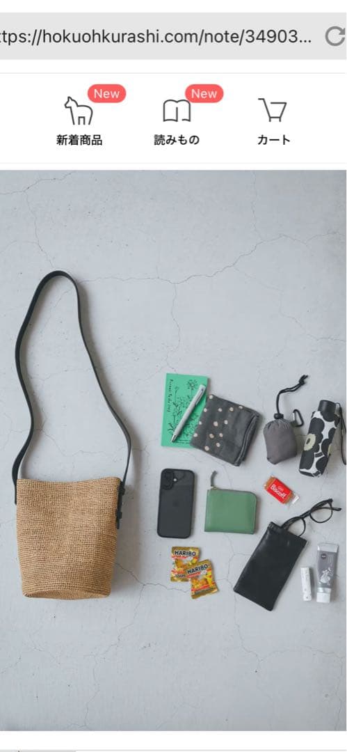 北欧暮らしの道具店❤️ラフィアのショルダーバック　2025