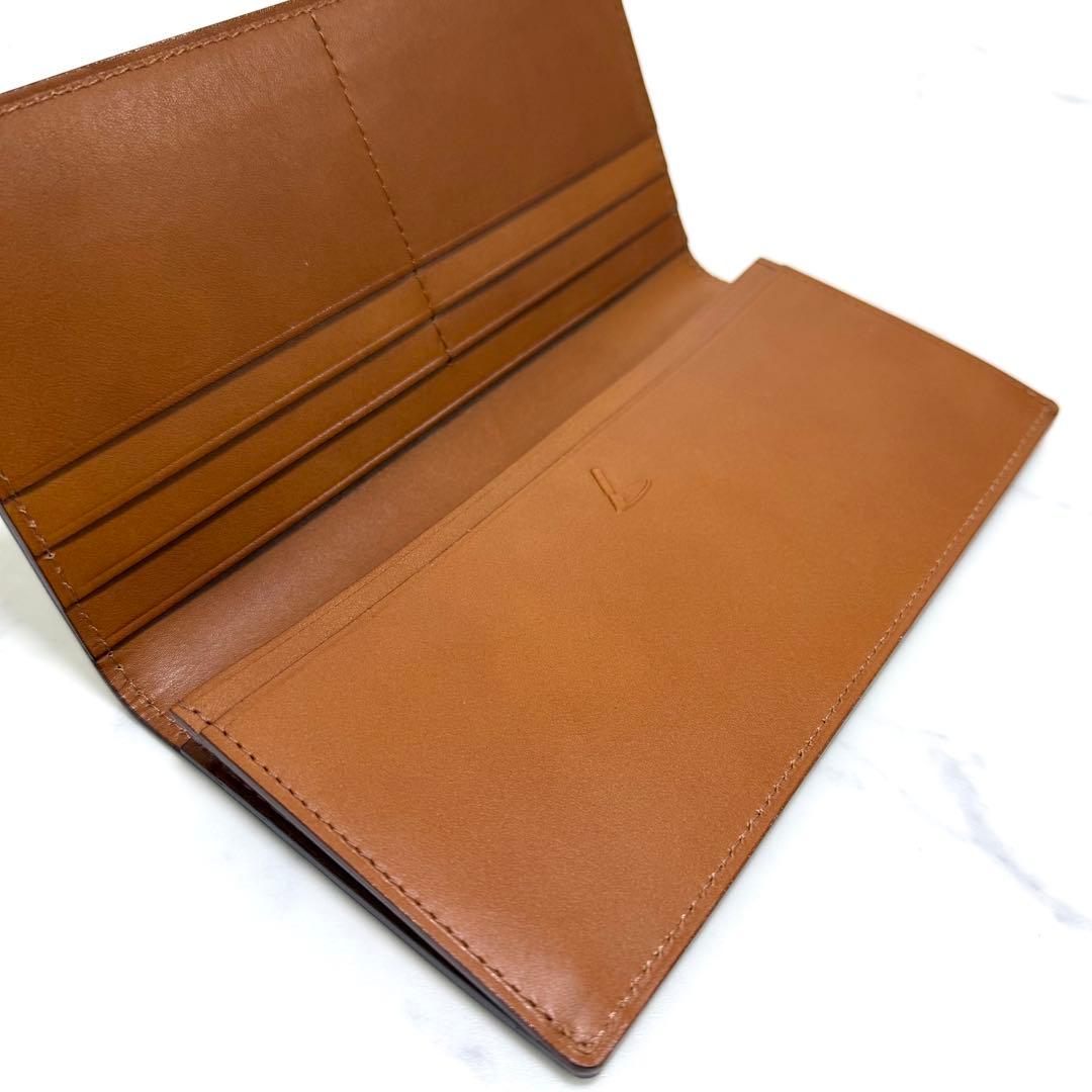 TSUCHIYA KABAN　土屋鞄製造所　長財布　２つ折り　グリーン×キャメル