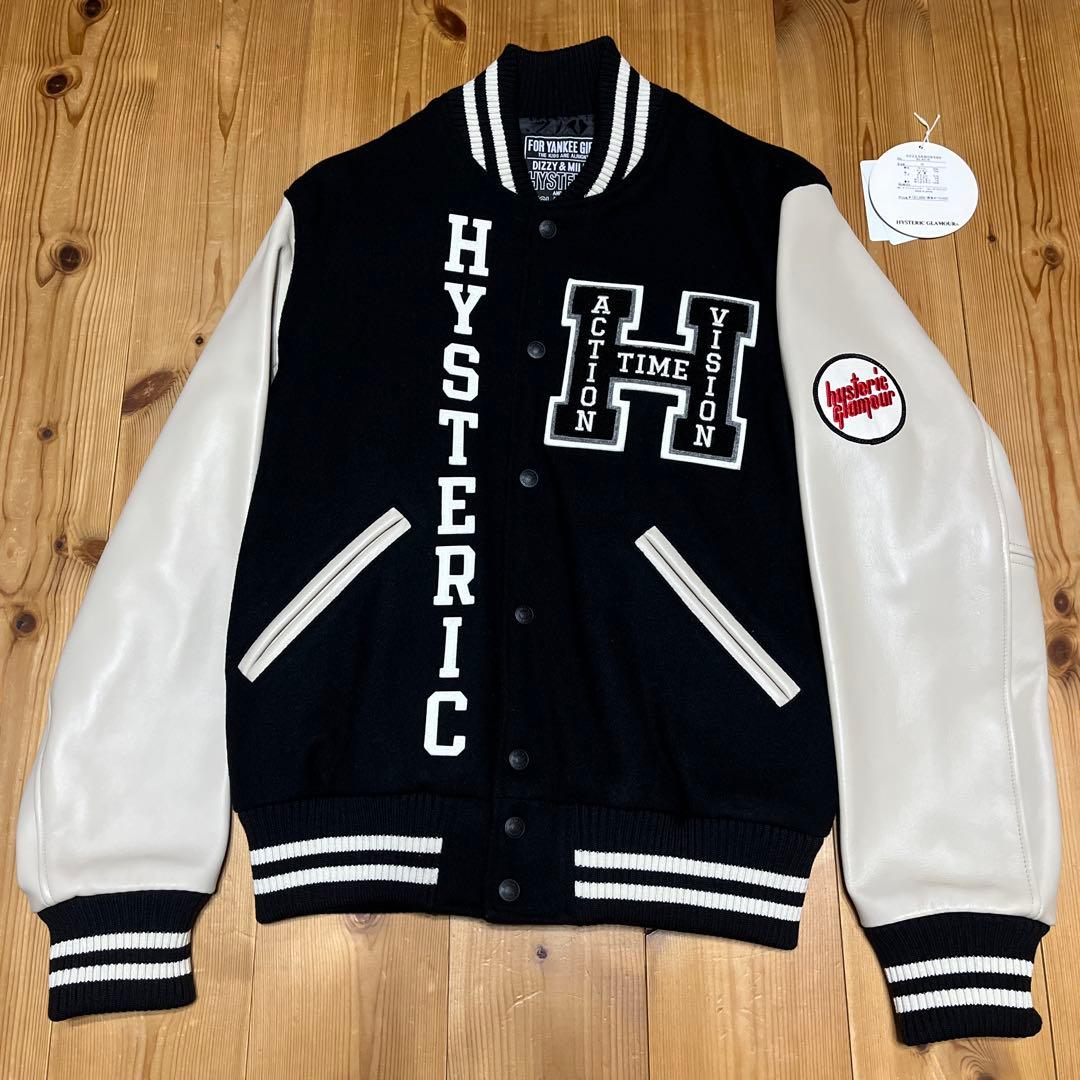 【美品】ヒステリックグラマー SEE NO EVIL刺繍 ヴァーシティジャケット