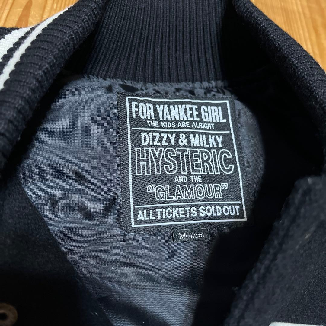 【美品】ヒステリックグラマー SEE NO EVIL刺繍 ヴァーシティジャケット