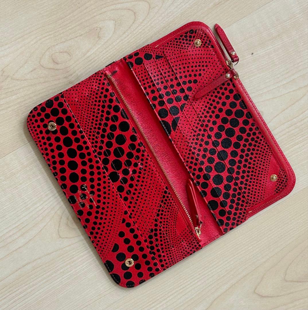 ルイヴィトン ポルトフォイユ アンソリット 草間彌生 長財布　赤