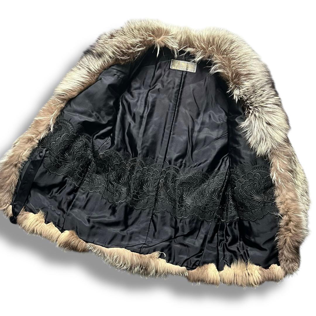 美品 SAGA FOX  フォックス ファー 毛皮 コート アウター