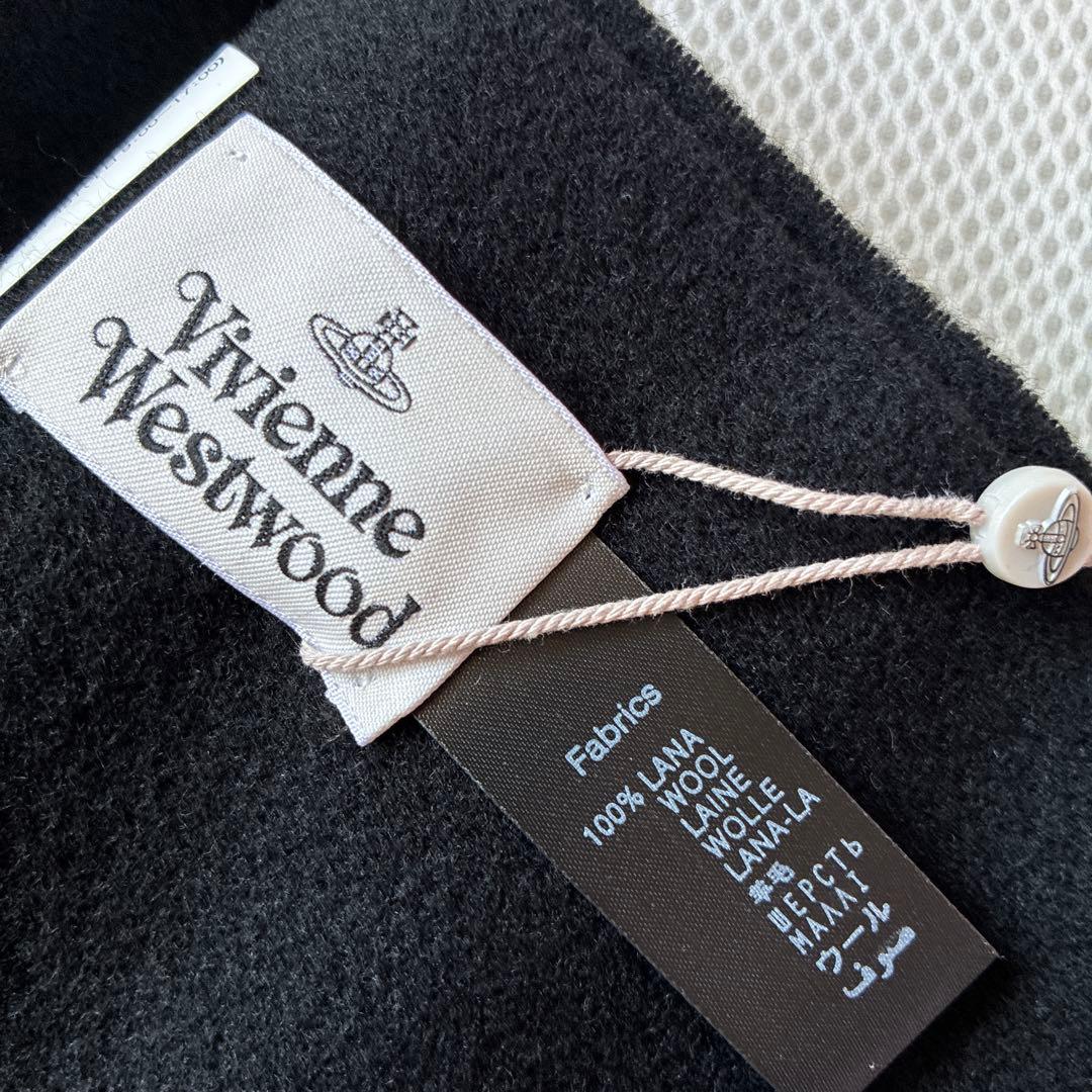 新品　Vivienne Westwood マフラー　ウール　ORB ブラック