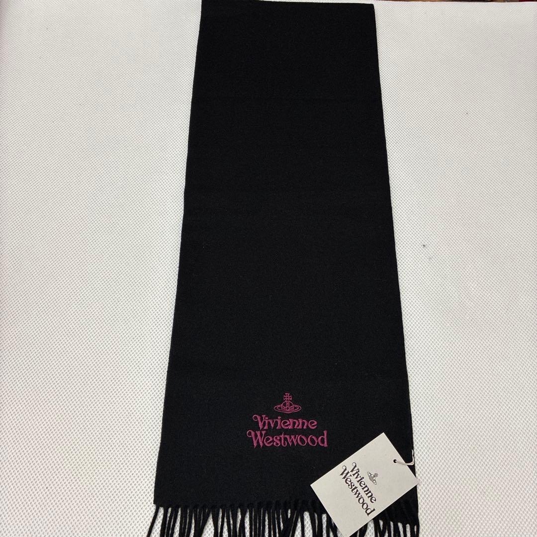 新品　Vivienne Westwood マフラー　ウール　ORB ブラック