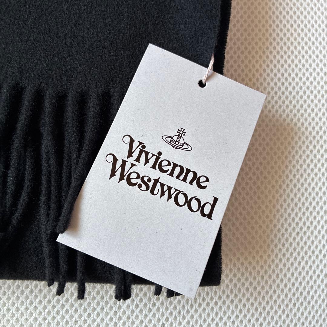 新品　Vivienne Westwood マフラー　ウール　ORB ブラック