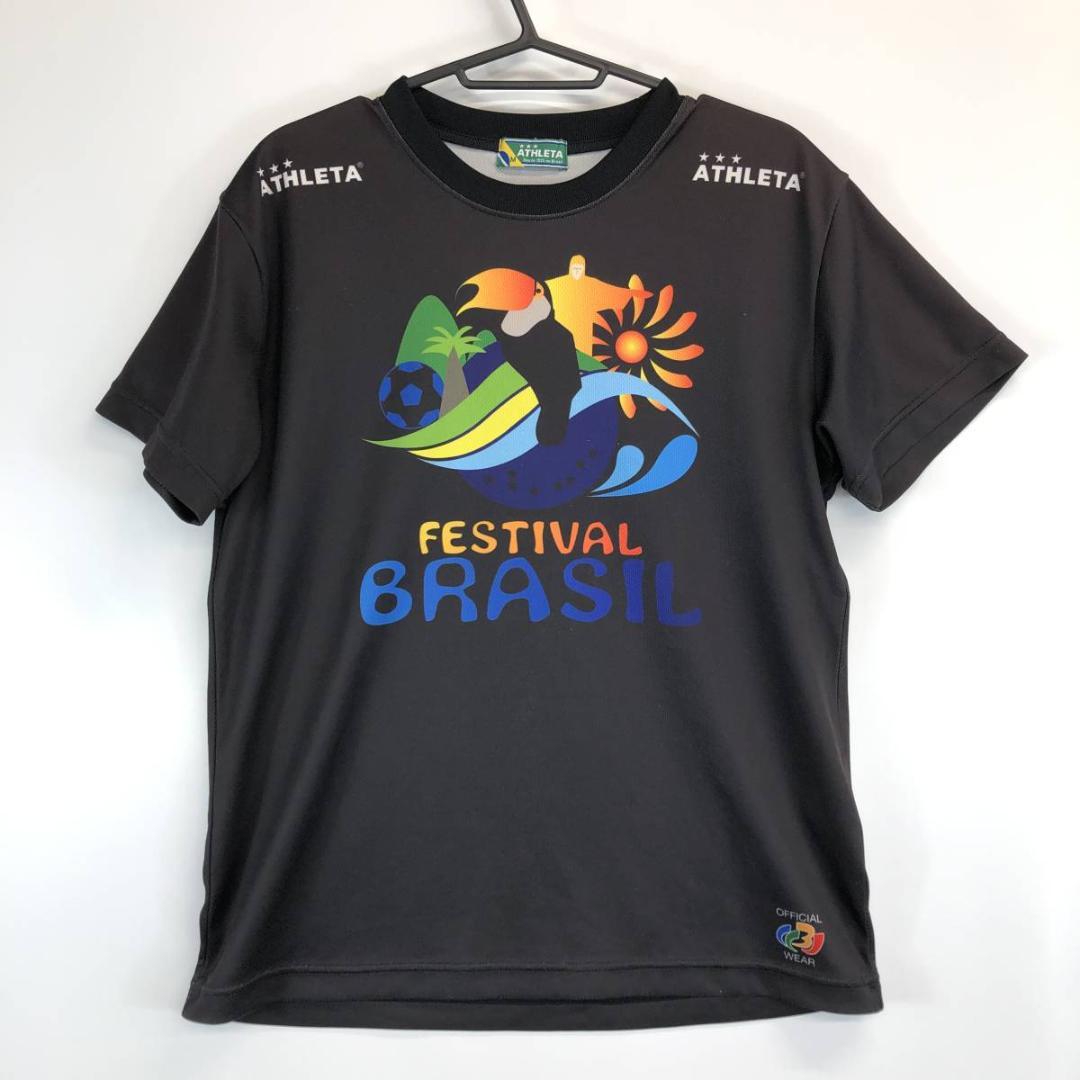 アスレタ 半袖プラクティスシャツ ブラック M FESTIVAL BRASIL