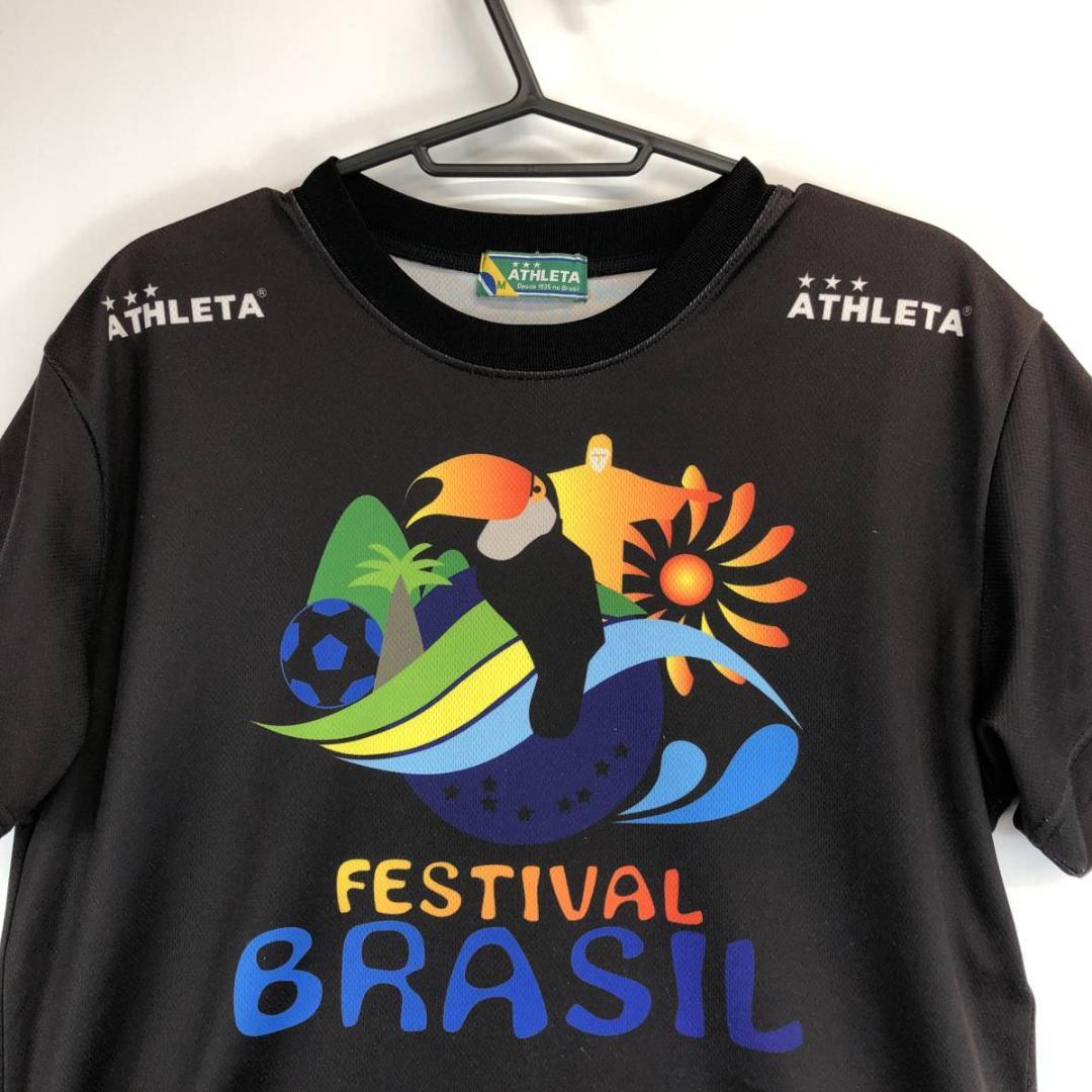アスレタ 半袖プラクティスシャツ ブラック M FESTIVAL BRASIL