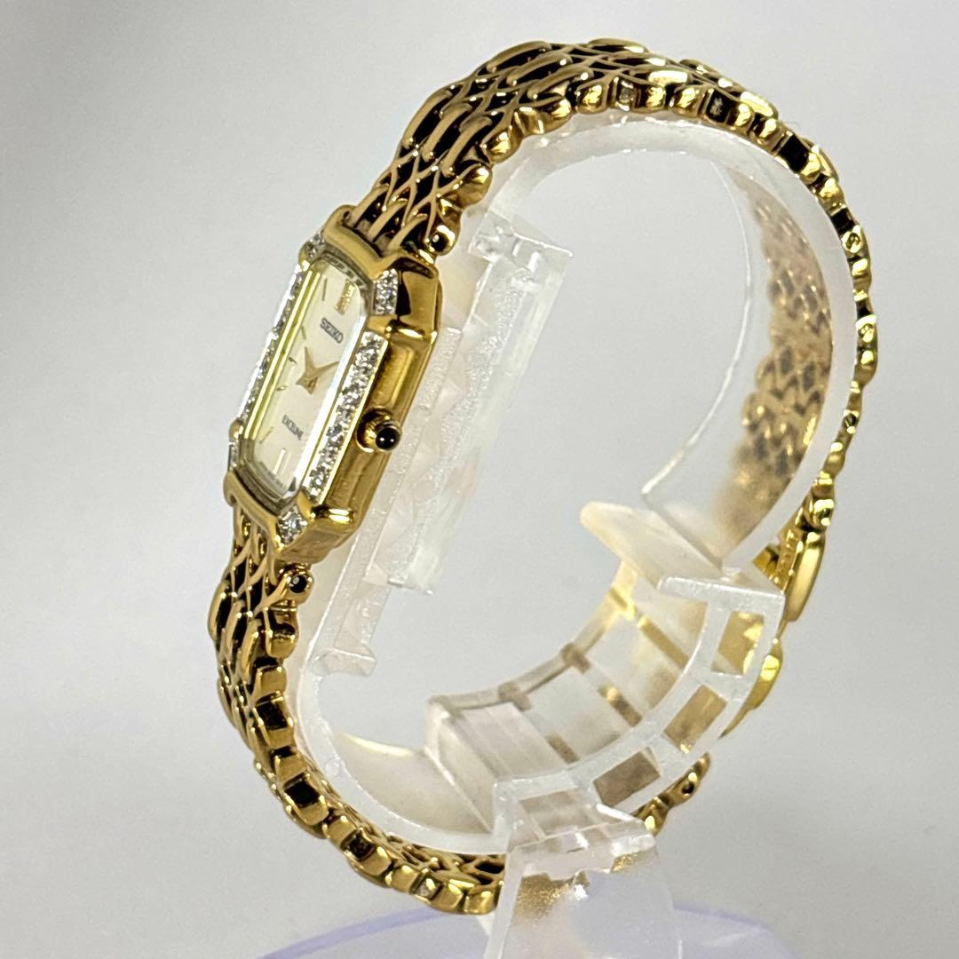 【新品電池 稼働】SEIKO レディース時計 ダイヤ シェル文字盤 エクセリーヌ