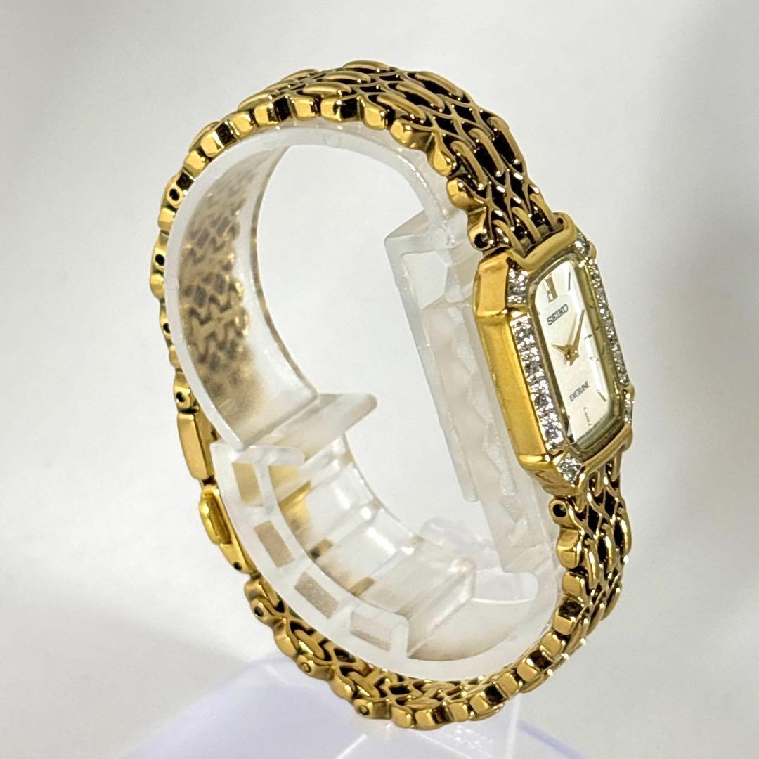 【新品電池 稼働】SEIKO レディース時計 ダイヤ シェル文字盤 エクセリーヌ