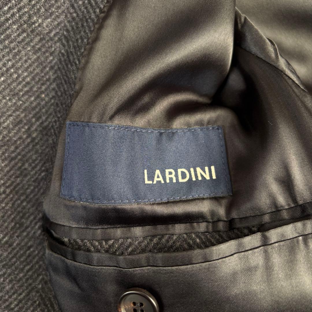 極美品 ラルディーニ ブートニエール ヘリンボーン チェスターコート 50 XL