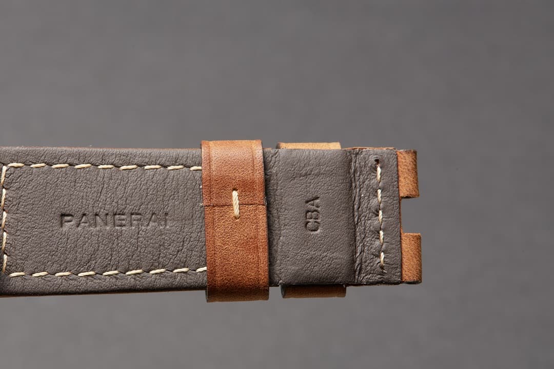 純正 パネライ レザーベルト 24/22 Dバックル用 ダークブラウン 美品