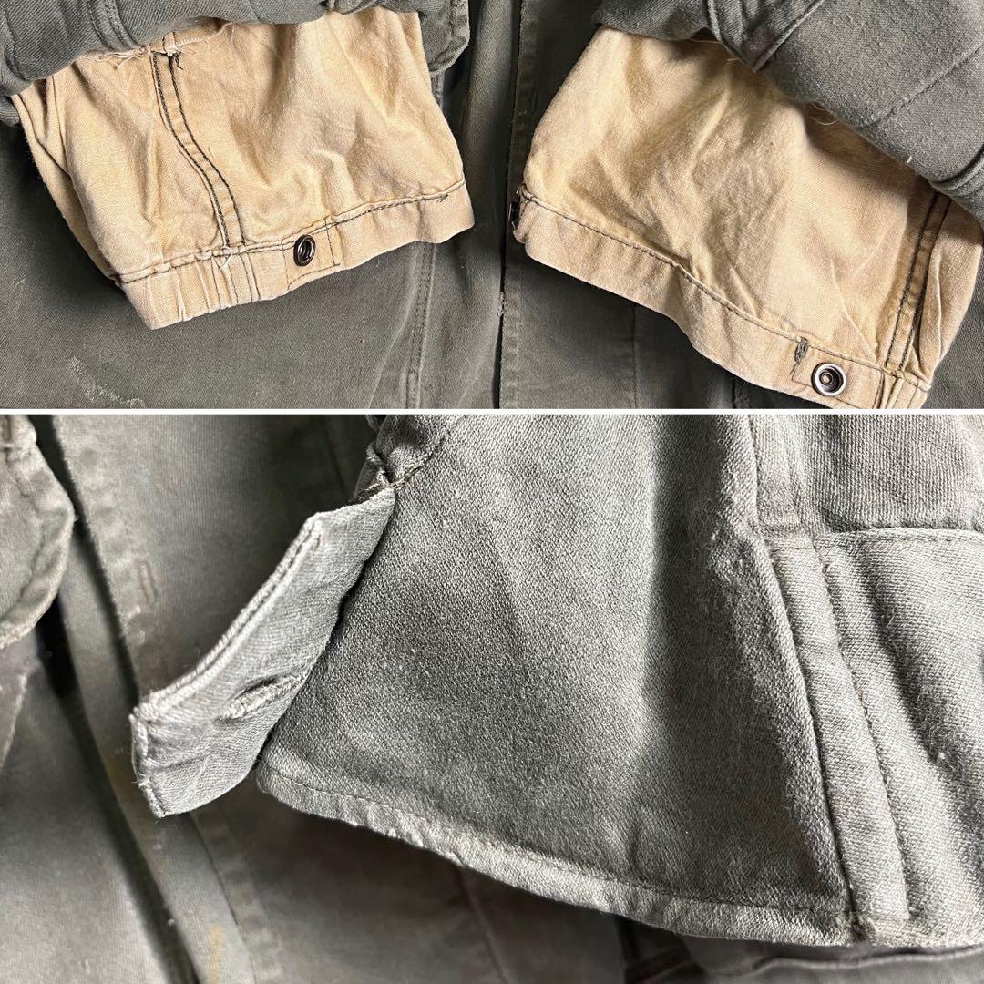 60s 【レア個体】 フランス軍 M64 実物 フィールドジャケット パーカー付