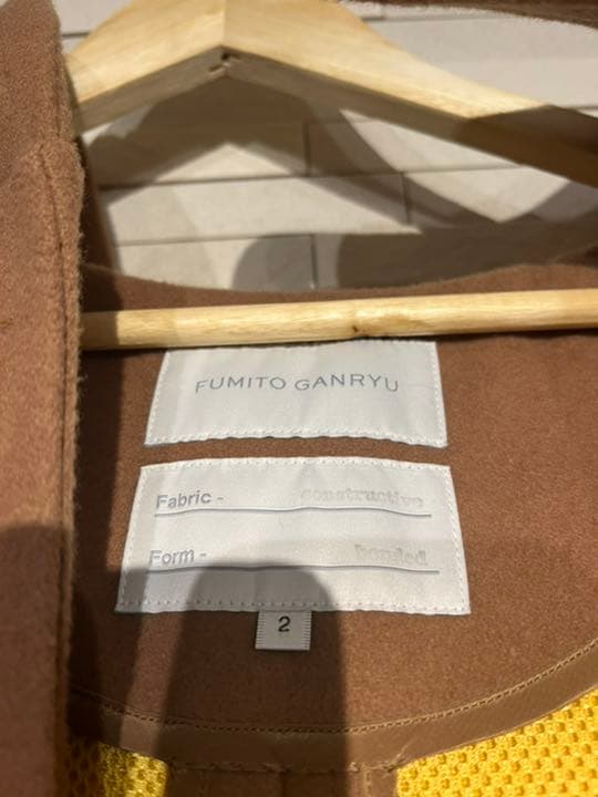 2021AW フミトガンリュウ　ダッフルコート　ベージュ　サイズ2