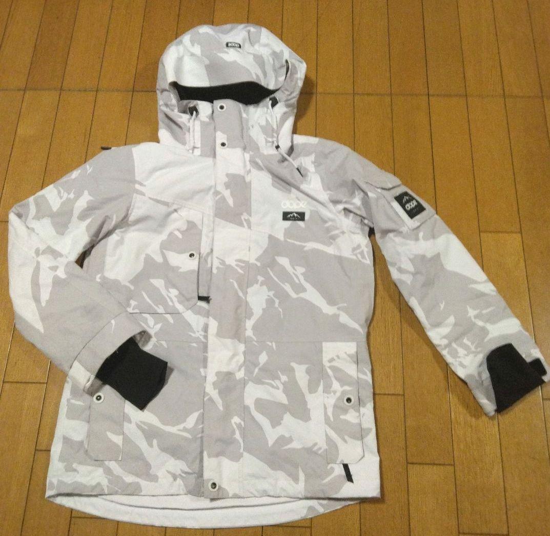 【】ホワイト グレー スノーボード ジャケット