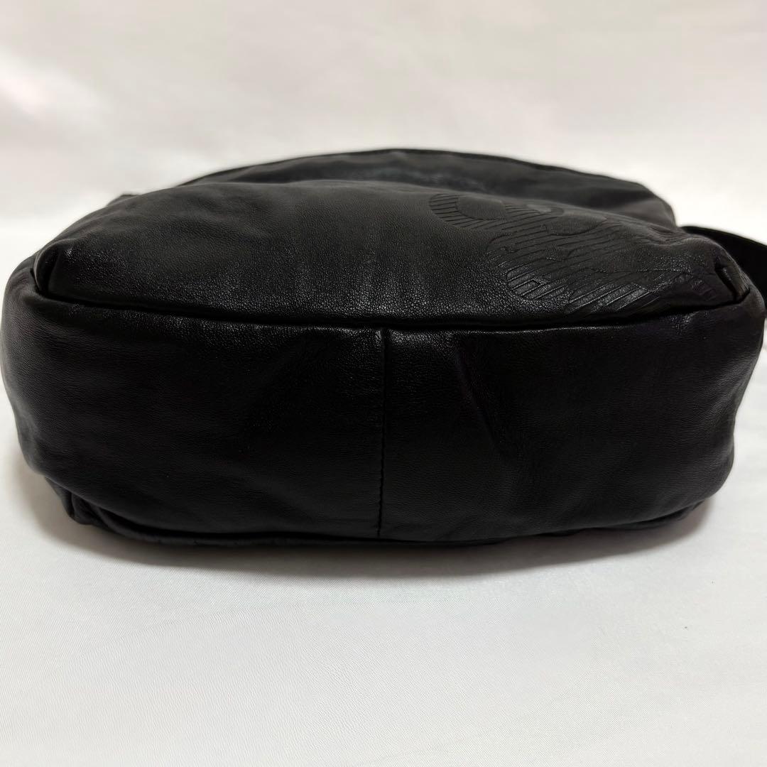 LOEWE アナグラム ナッパレザー 半月 ショルダーバッグ ヴィンテージ 黒