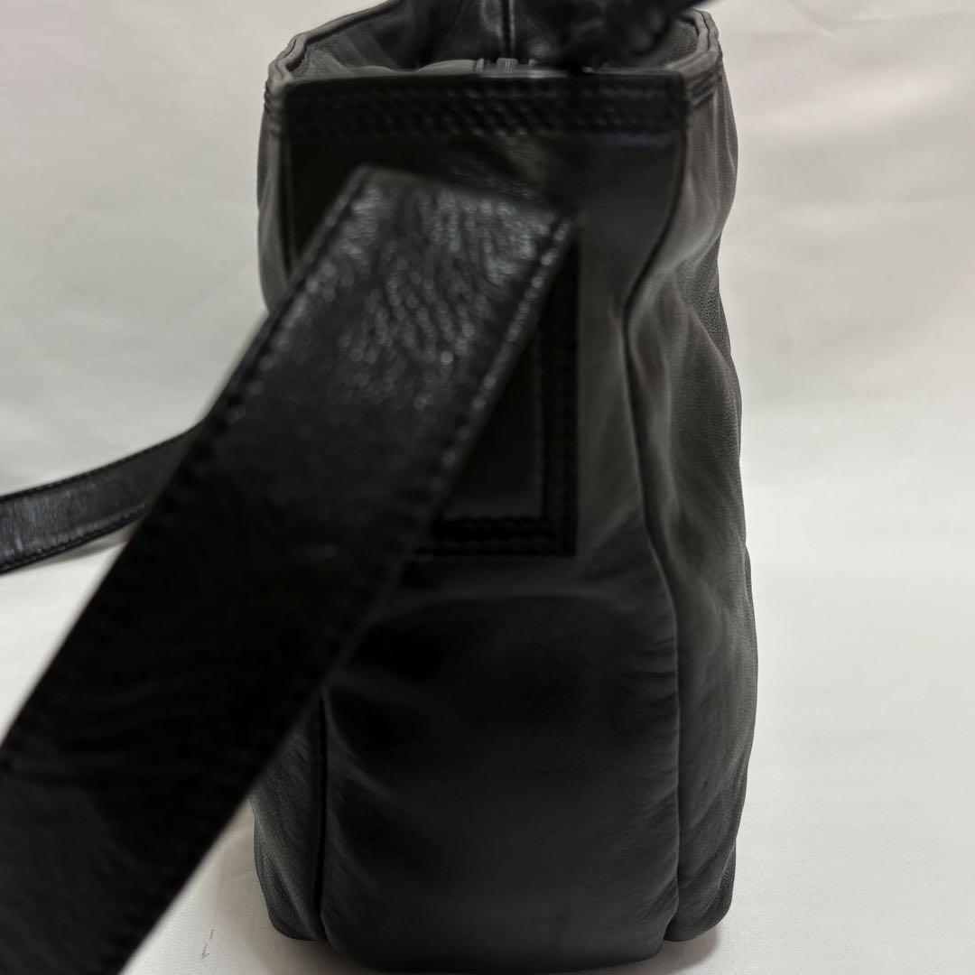 LOEWE アナグラム ナッパレザー 半月 ショルダーバッグ ヴィンテージ 黒