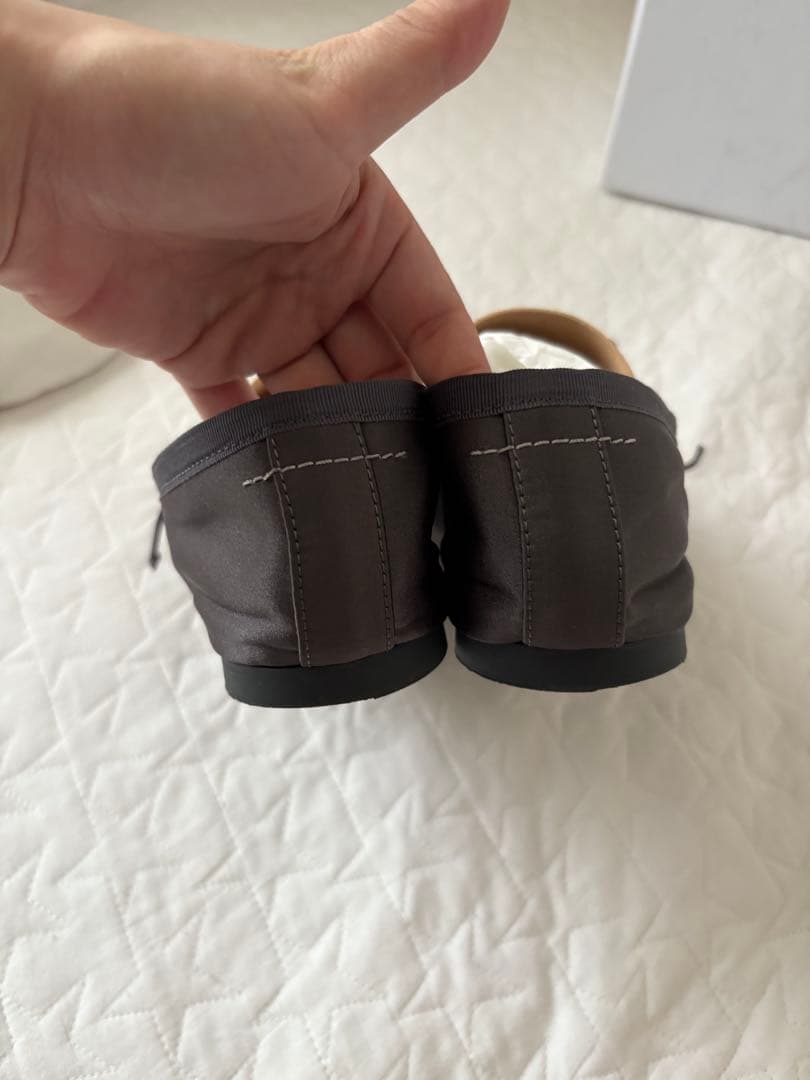 【タイムセール】MM6 MaisonMargiela サテン バレエシューズ