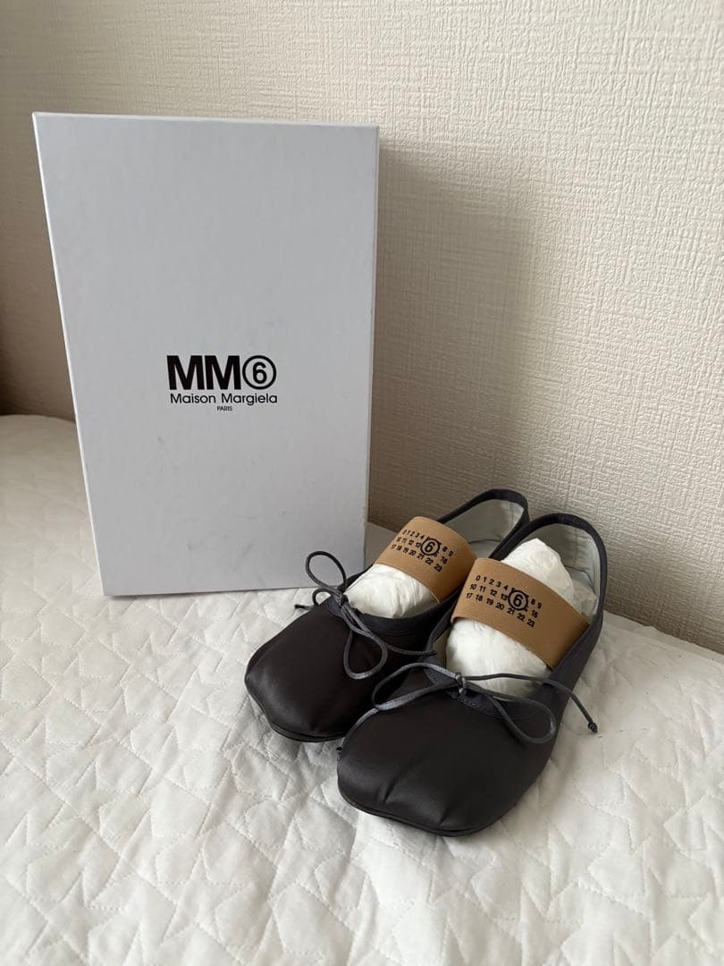 【タイムセール】MM6 MaisonMargiela サテン バレエシューズ