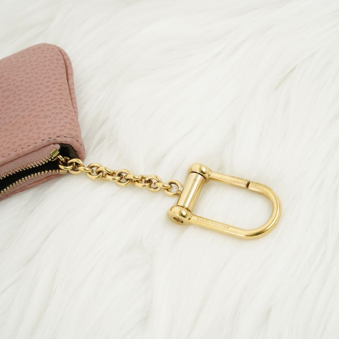 ほぼ未使用品　GUCCI グッチ　小銭入れ　ケース　ロゴグラム　ピンク
