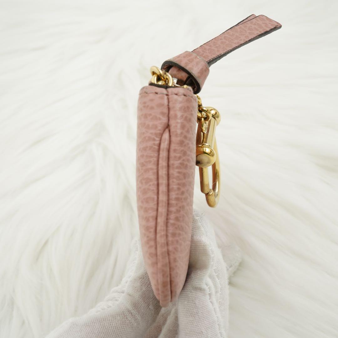 ほぼ未使用品　GUCCI グッチ　小銭入れ　ケース　ロゴグラム　ピンク