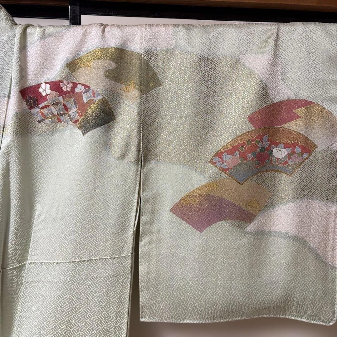 値下げ中　未使用　松井青々　若草色の訪問着