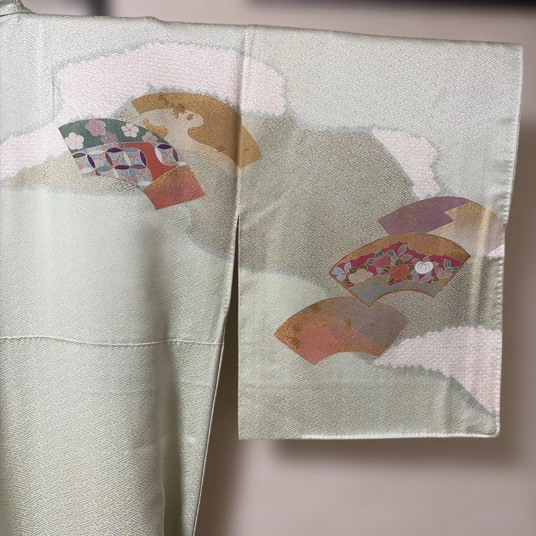 値下げ中　未使用　松井青々　若草色の訪問着