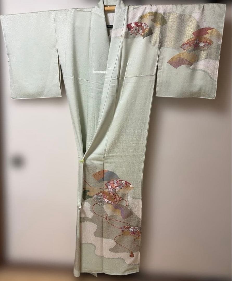 値下げ中　未使用　松井青々　若草色の訪問着