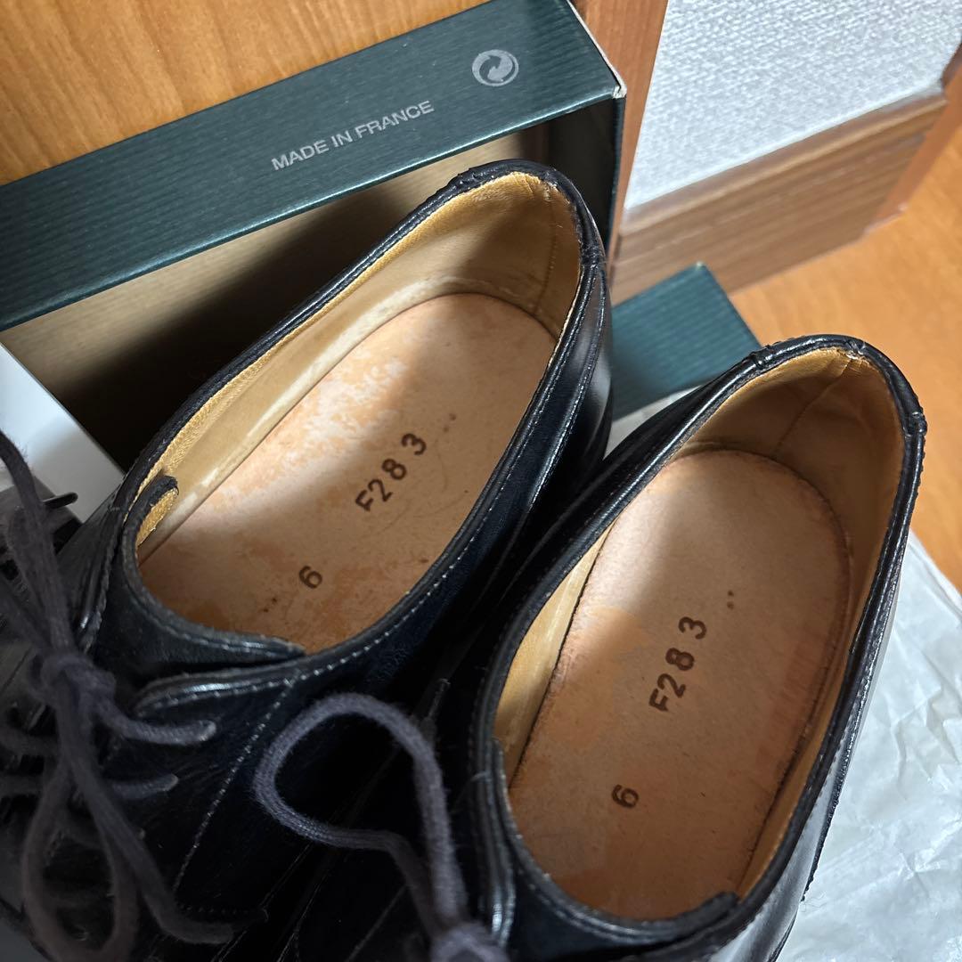 【美品】Paraboot 革靴　黒　フランス製　シャンボード　６