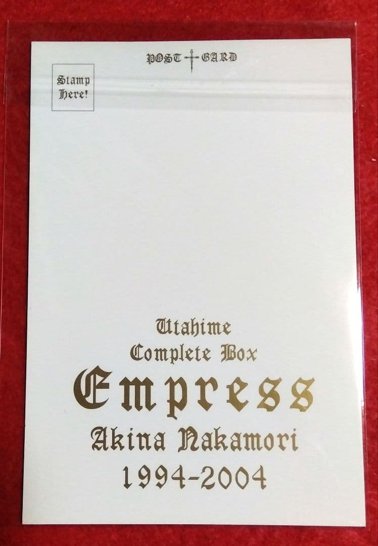 中森明菜 歌姫 Complete Box Empress レアポストカード付き