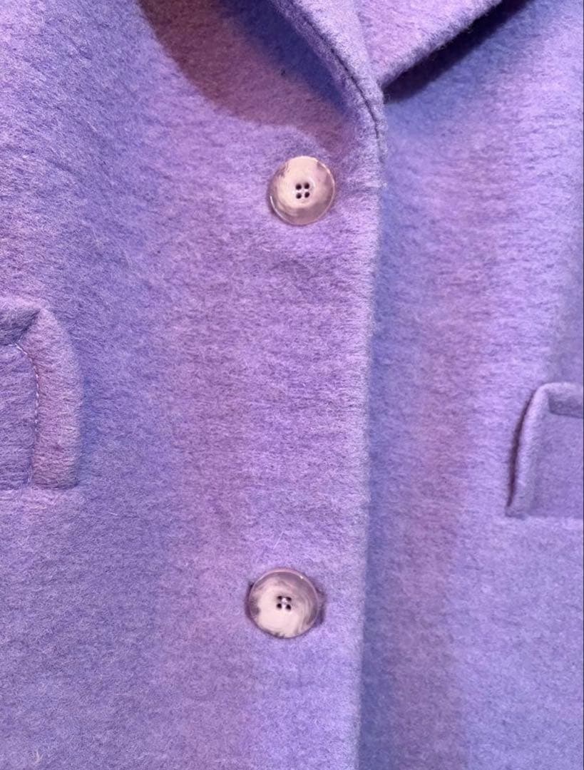 CARVEN カルヴェン ロング　コート　パープル　ウール　紫