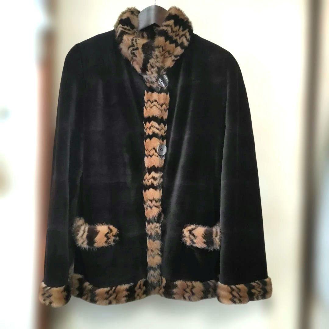 リバーシブルコート ファー付き