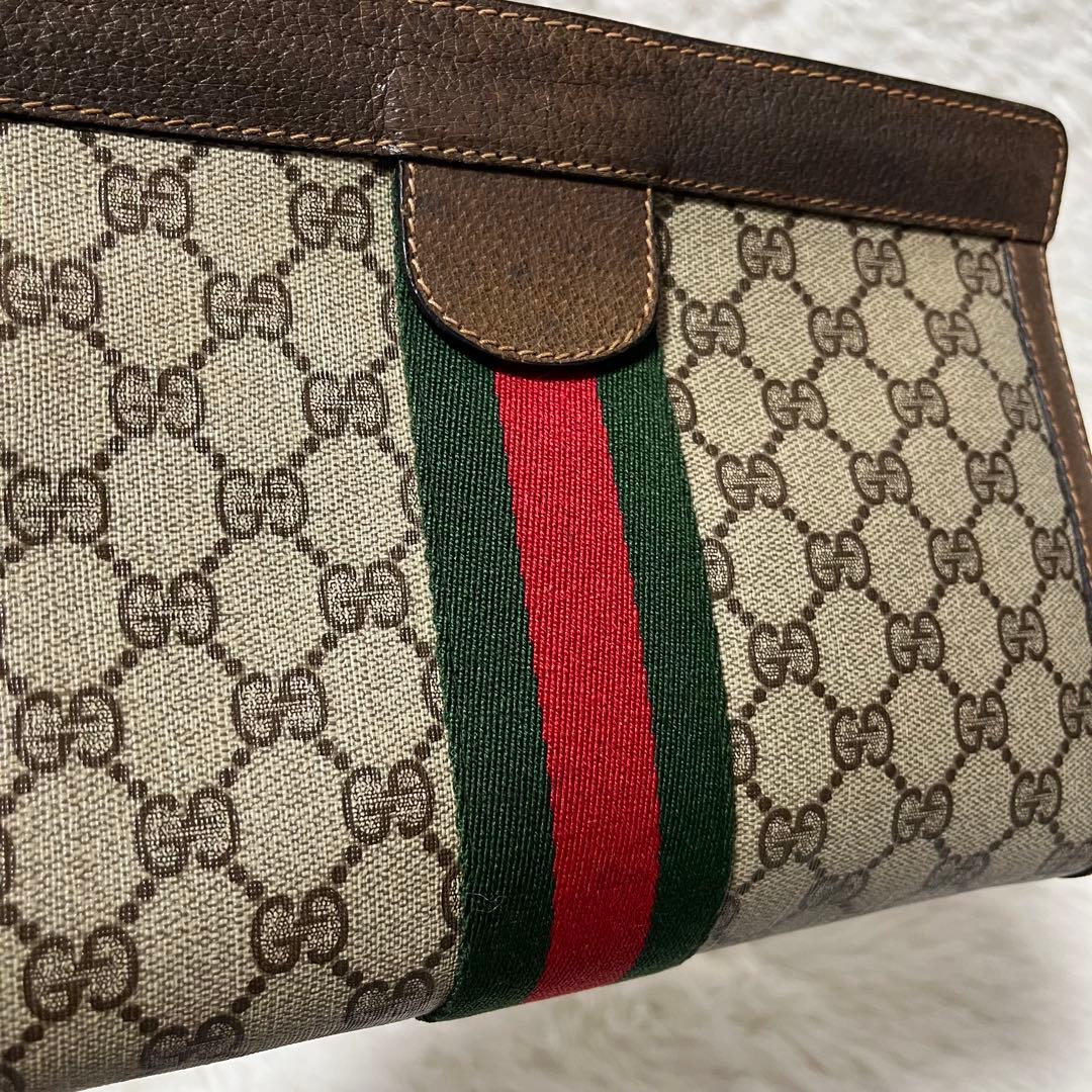 ✨人気デザイン✨OLD GUCCI　クラッチ　シェリーライン　GGスプリーム