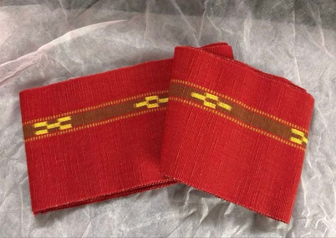 ふゆび様　ミンサー手織り半幅帯