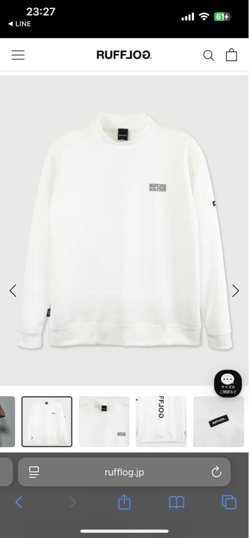 レディースウェア RUFFLOG VERTICAL LOGO L/S MOCKNECK sizeS