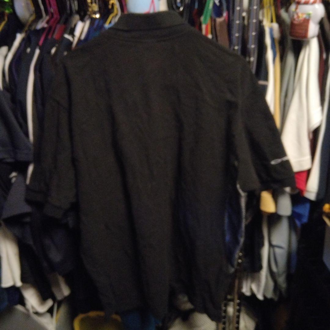 野球ウェア　OAKLEYオークリー　半袖ポロシャツLサイズダークブラックシルバー