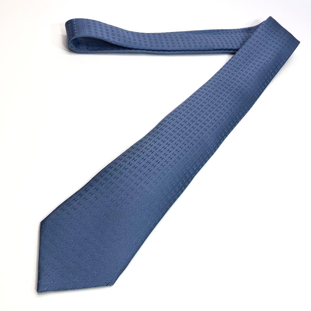 【☆☆☆☆様】未使用級✨エルメス ファソネ H織りタイ 8CM BLEU JEA