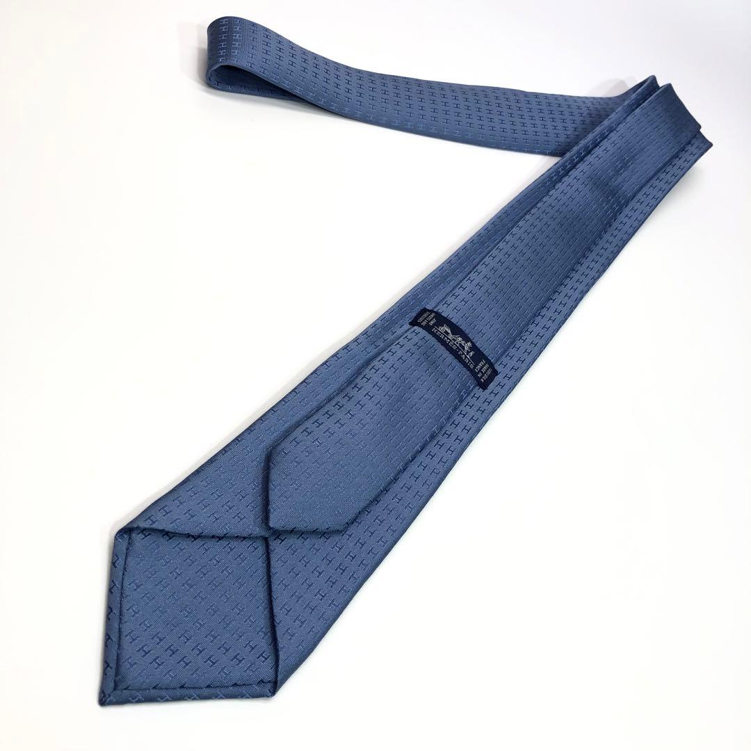 【☆☆☆☆様】未使用級✨エルメス ファソネ H織りタイ 8CM BLEU JEA