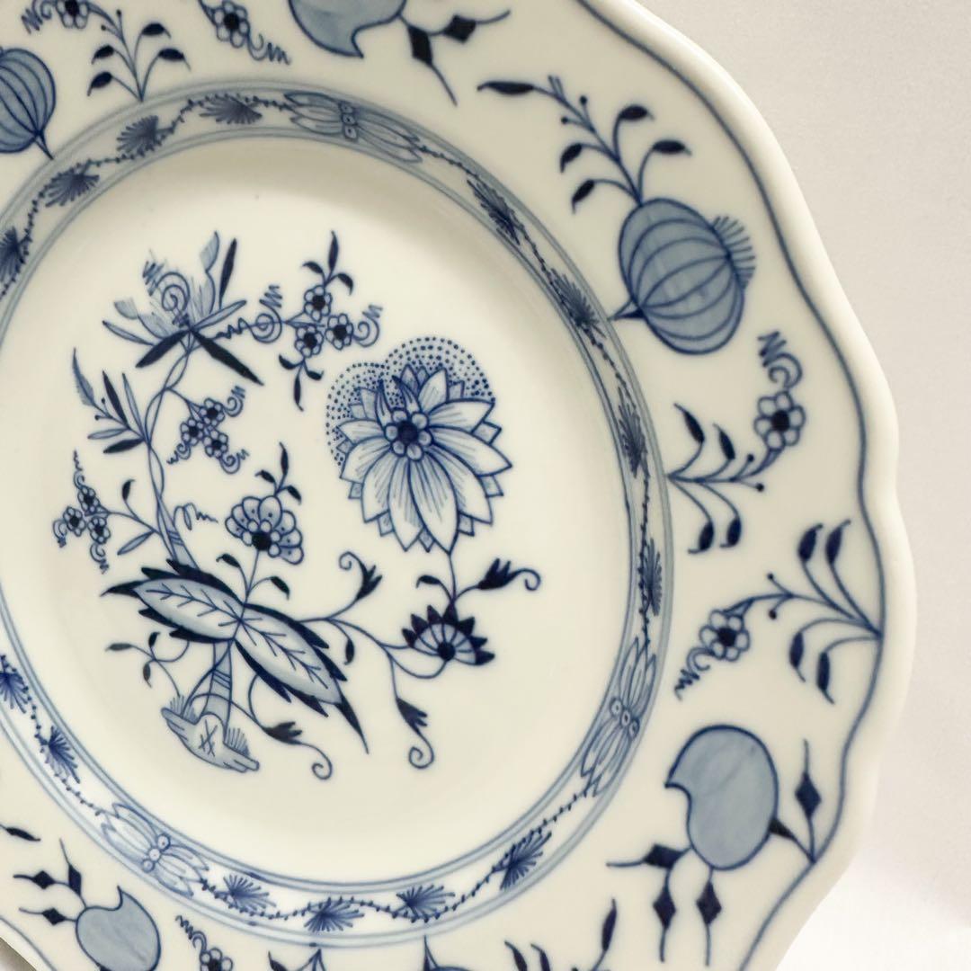 美品 25cm マイセン ブルーオニオン プレート 皿