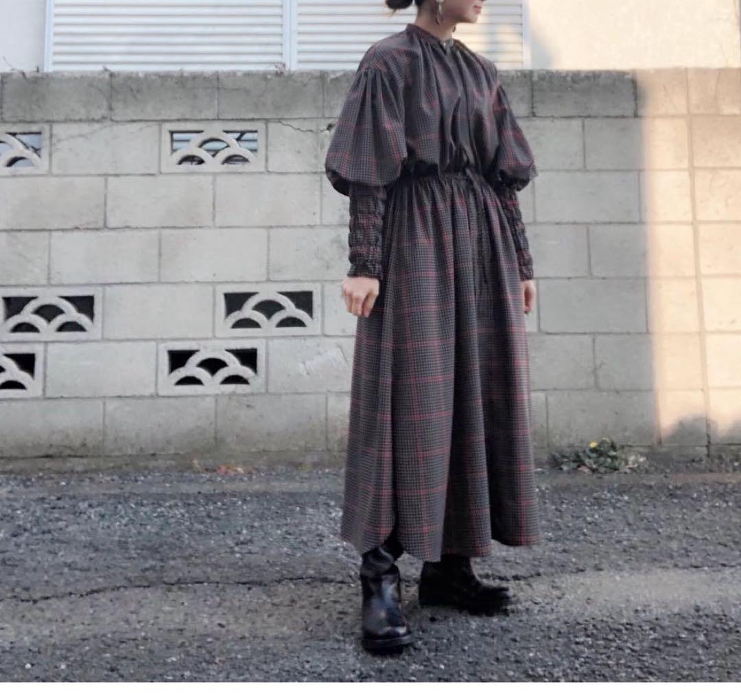 値下げ不可　 美品　HYKE チェック柄 ロングワンピース