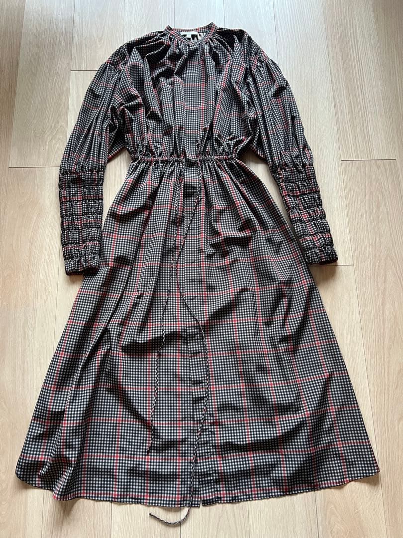 値下げ不可　 美品　HYKE チェック柄 ロングワンピース